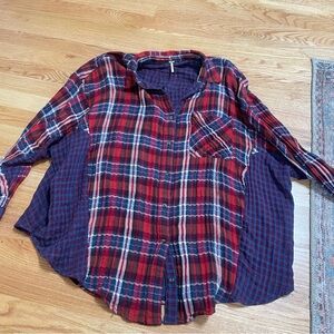 Free People Plaid Top